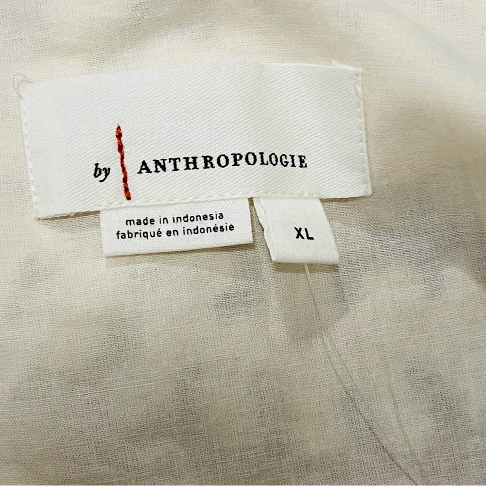 Anthropologie Lace Off-The-Shoulder Cream Blouse size XL - Picture 9 of 13